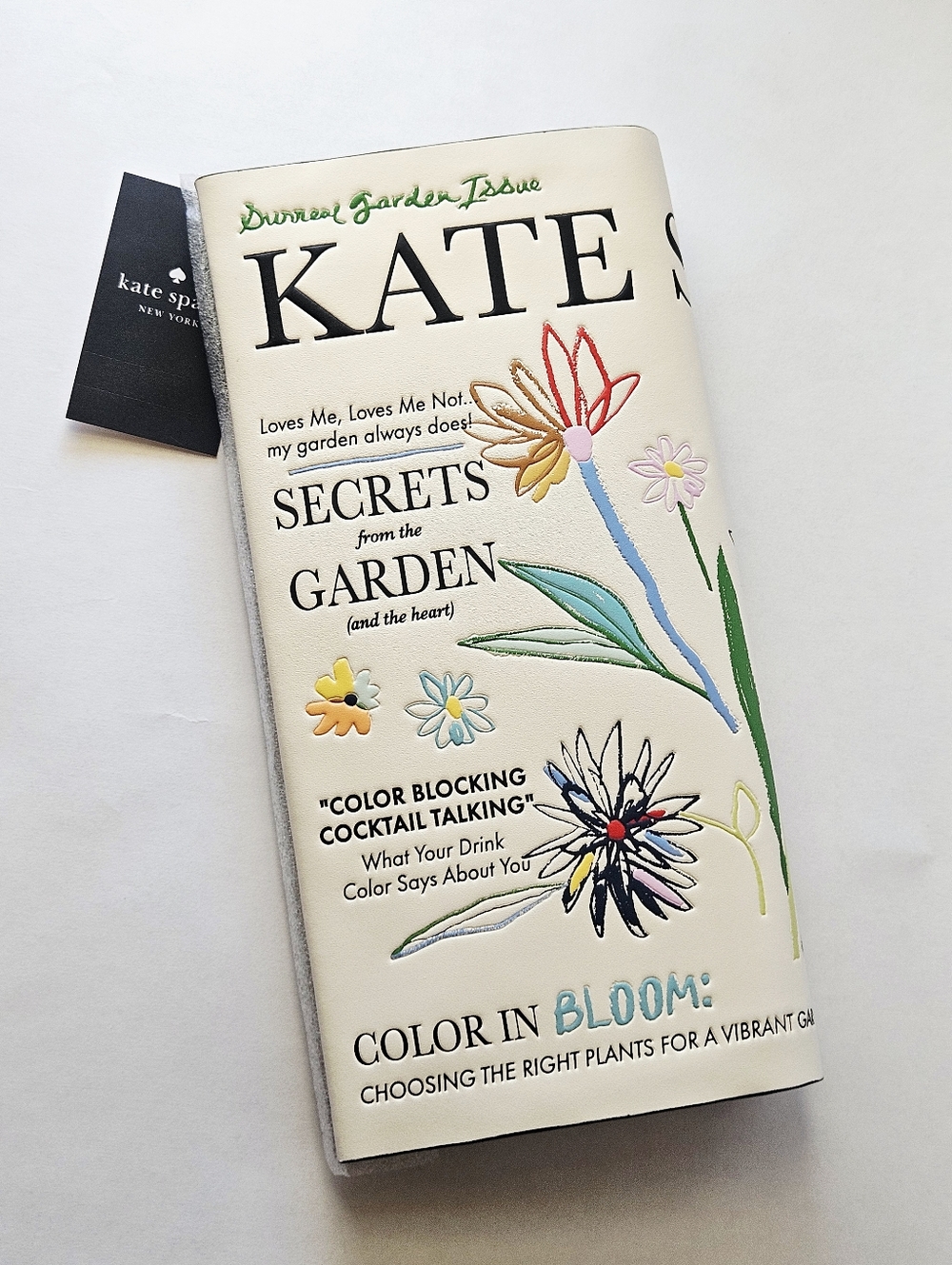 Kate Spade the Edition Flower Magazine Clutch Bag Purse New Nwt